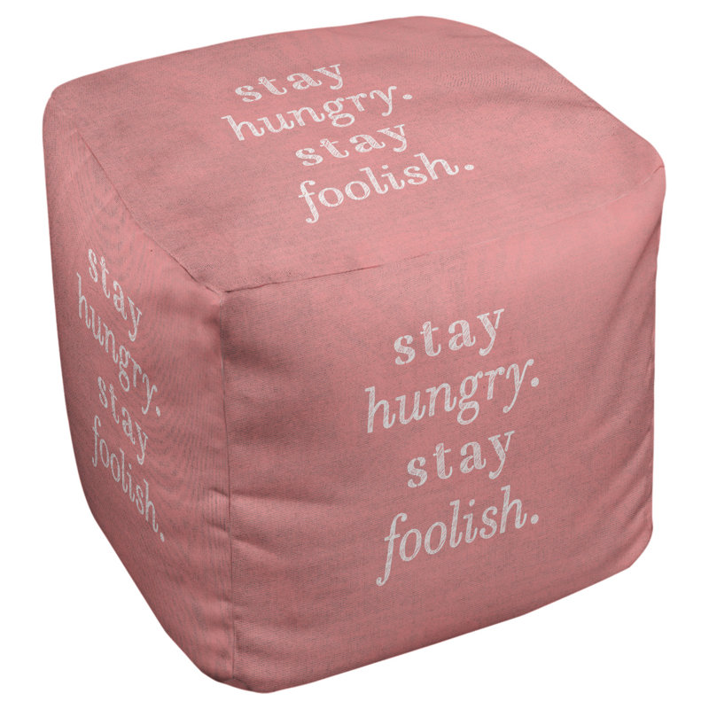 Repose-pieds cube, Rouge / Blanc