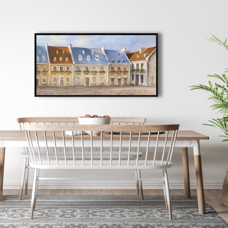 Old quebec city - 24"x48" Framed canvas