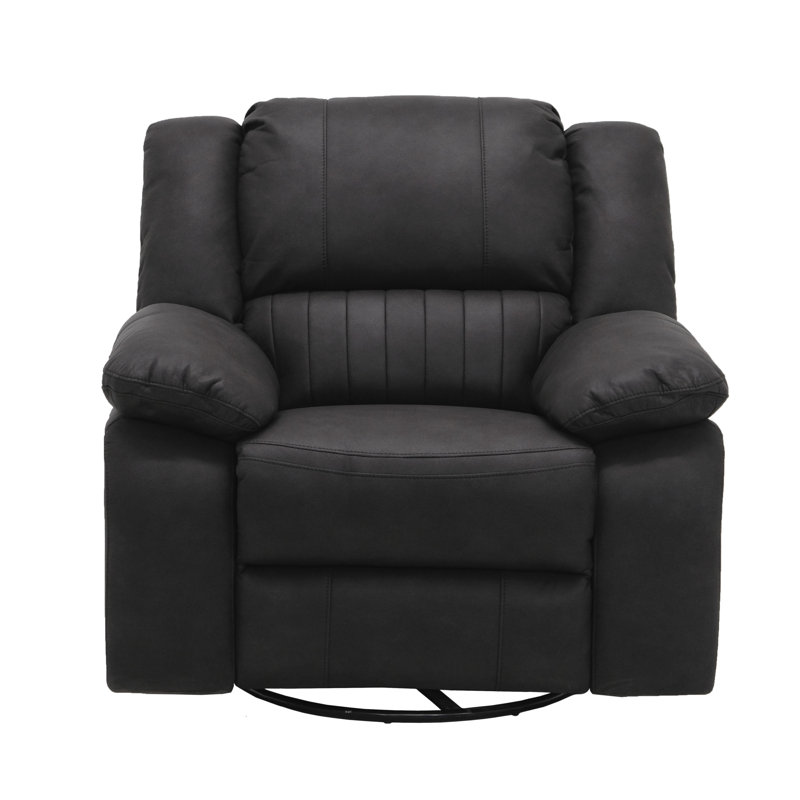Black Swivel Gliding Recliner