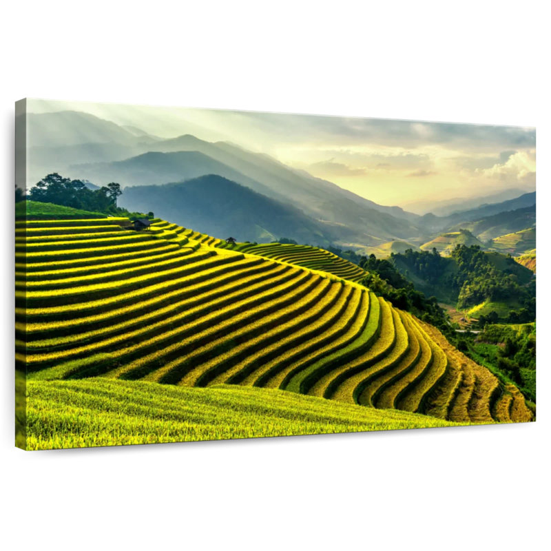 Harnek Yen Bai Rice Paddies, 24" H x 36" W