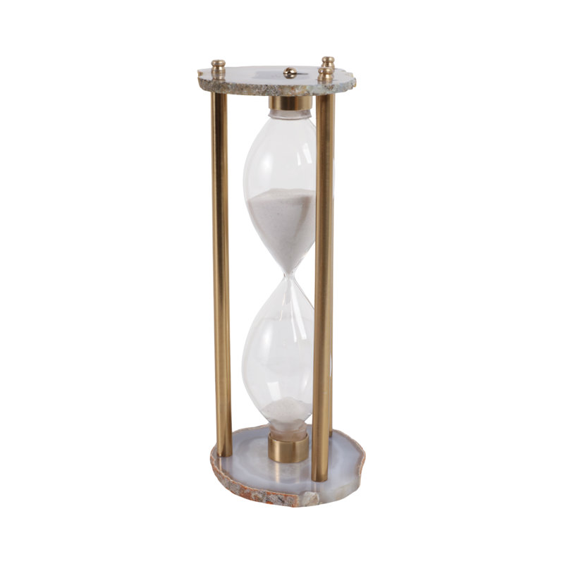 Hand Painted Stone Abstract Hourglass