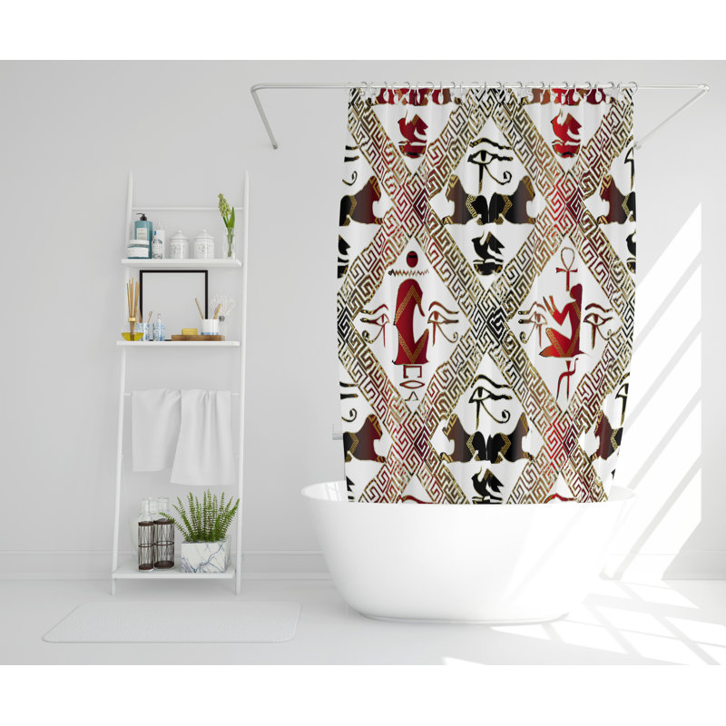Stali Polyester Shower Curtain Set, 168cm H x 168cm W