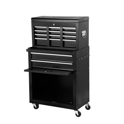 High capacity rolling tool chest with Wheels and Drawers, 8-Drawer Tool Storage Cabinet