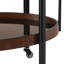 Chariot-bar ovale avec 2 tablettes
