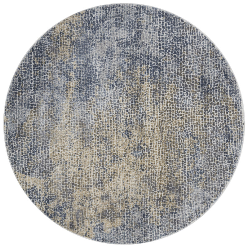 Bouton Abstract Indoor Rug, Rectangle 3'7" x 5'7"