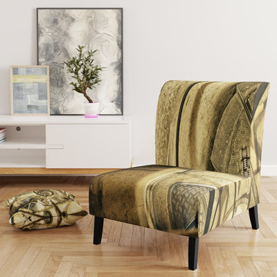 Détail architectural de Paris en hiver - Fauteuil de chambre rembourré Mid-Century