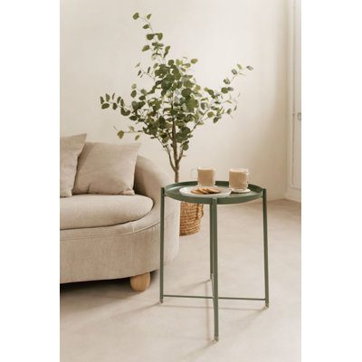 Four Leg Round Tray Top Side Table