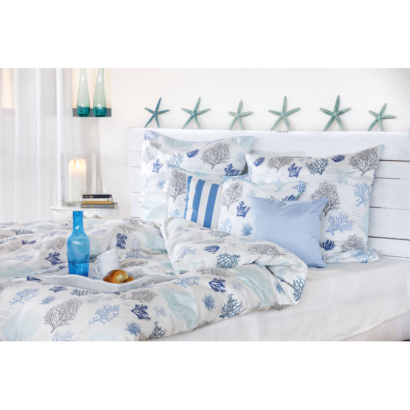 Nautical Duvet Cover Set with Pillowcases, 155 x 220 cm - 1 Pillowcase (80 x 80 cm), Pink