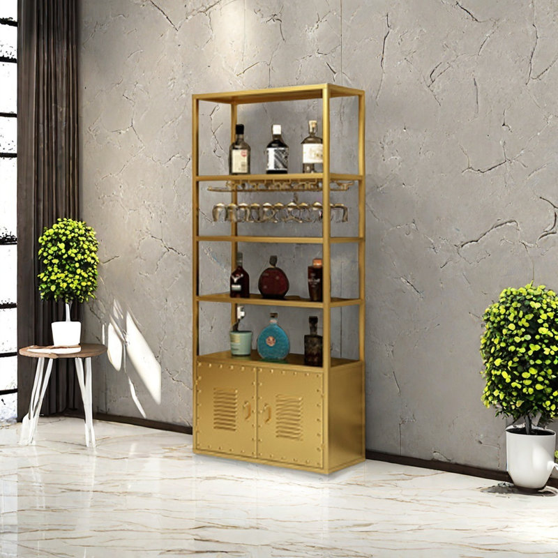 Floor Multi-tier Wine Rack, Gold