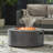 WELLINGTON ROUND IRON FIRE PIT -40,000 BTU,TANK OUTSIDE