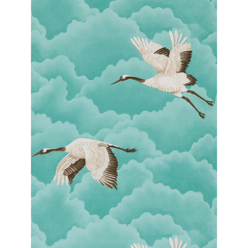 Cranes in Flight Wallpaper, Marine