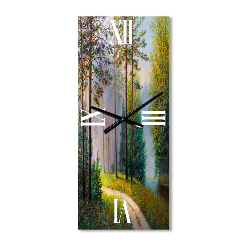 Horloge murale subtile à travers les arbres II, Grand