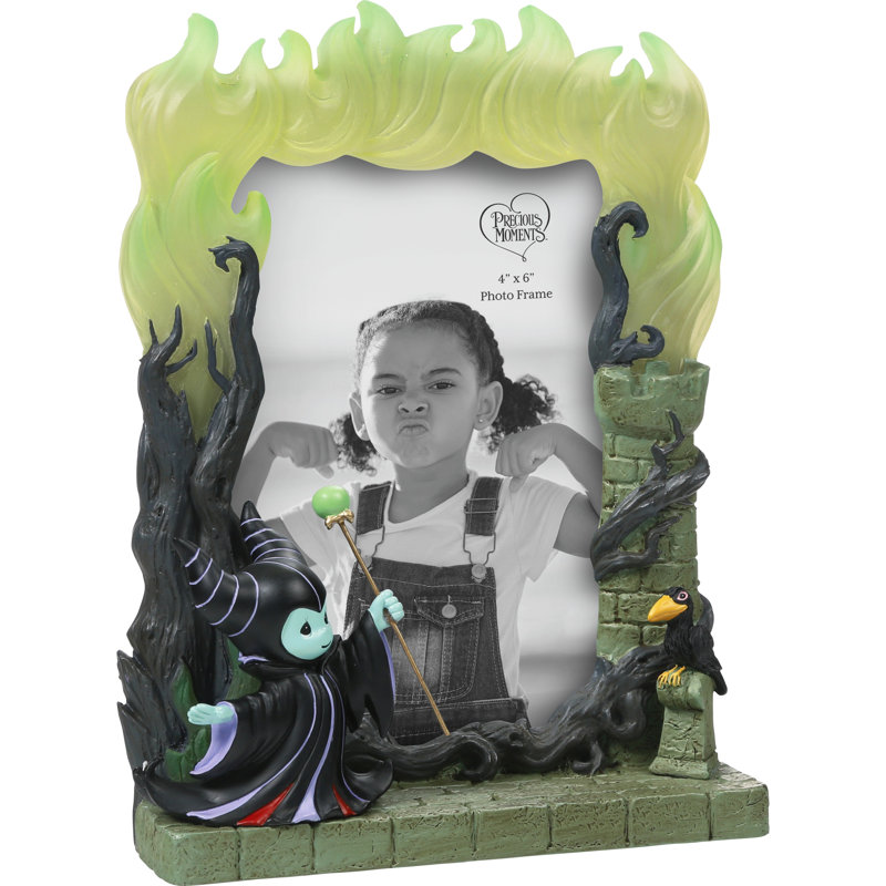 Precious Moments Disney Maleficent Flames Sculpted Photo Picture Frame