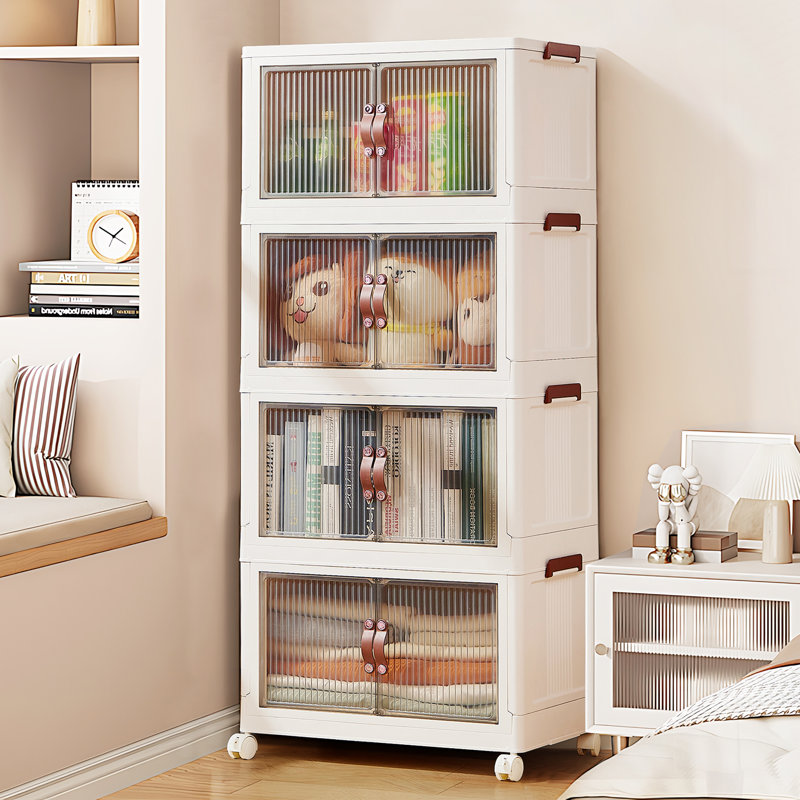 Stackable Foldable Storage Bins With Lids And Wheels