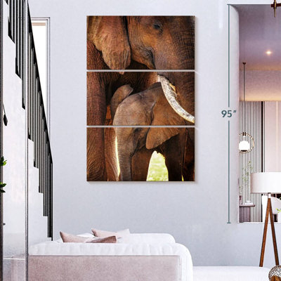 Brampt maman et bébé éléphant