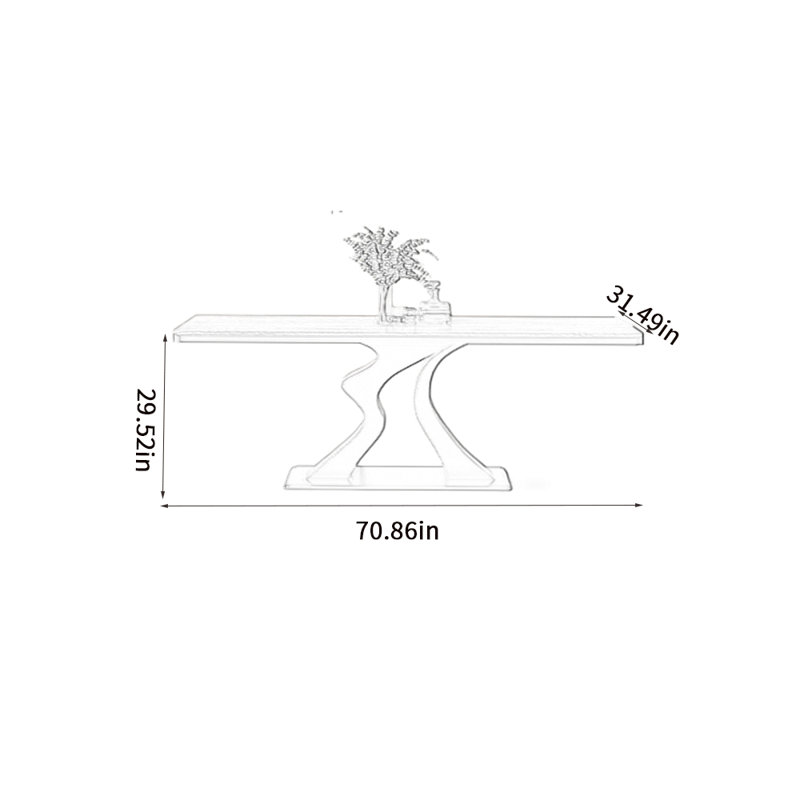 Table de salle à manger Volkart, H 29,52 po x L 70,86 po x l 31,49 po
