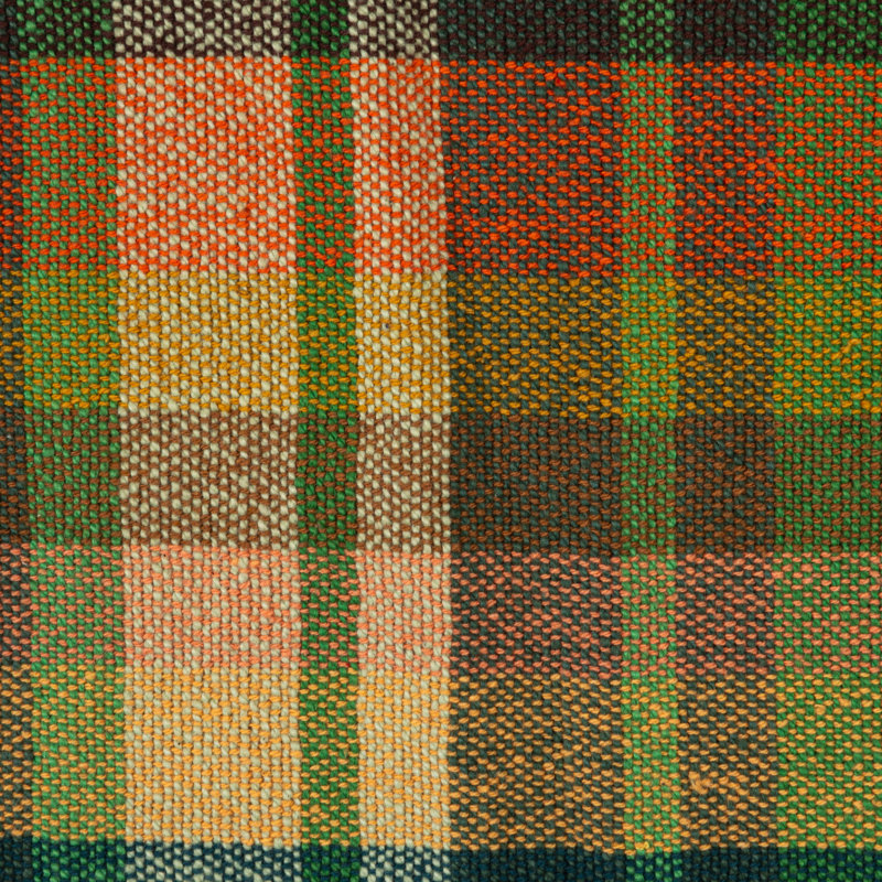 Plaid Woven Cotton Throw With Pattern And Fringe