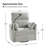 Talana Contemporary 38" Power Rocking Swivel Nursery Recliner with USB-865281531