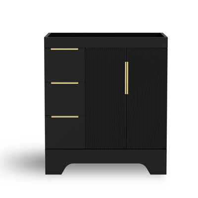 30" Single Bathroom Vanity Cabinet Base Only, Sink Top Not Included