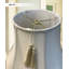 Abat-jour cloche en lin H 12 po x l 16 po (vis) en coquille d’œuf