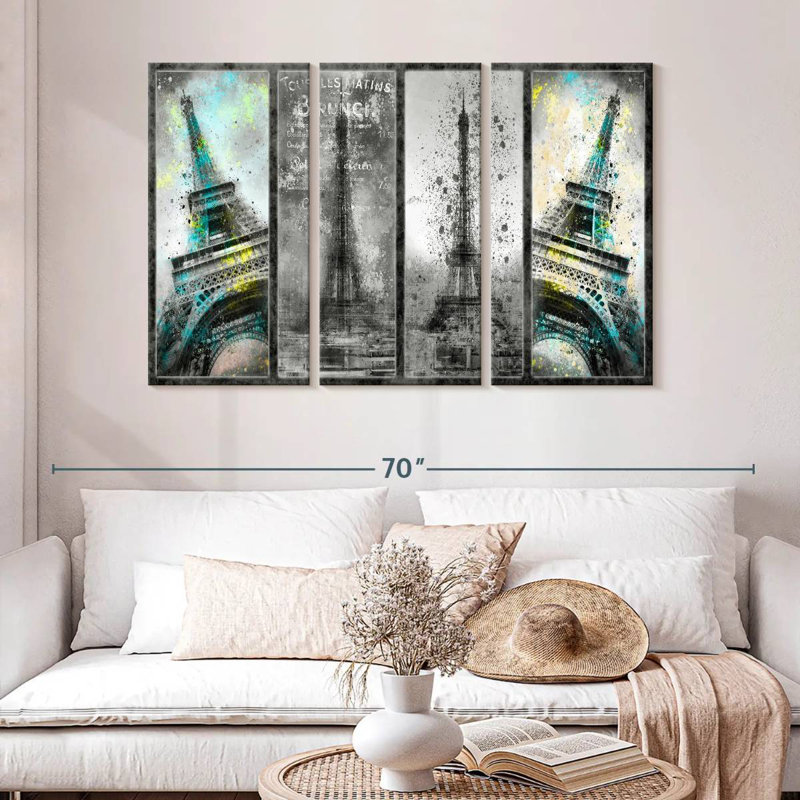 Kavia Eiffel Tower Collage, 32" H x 50" W