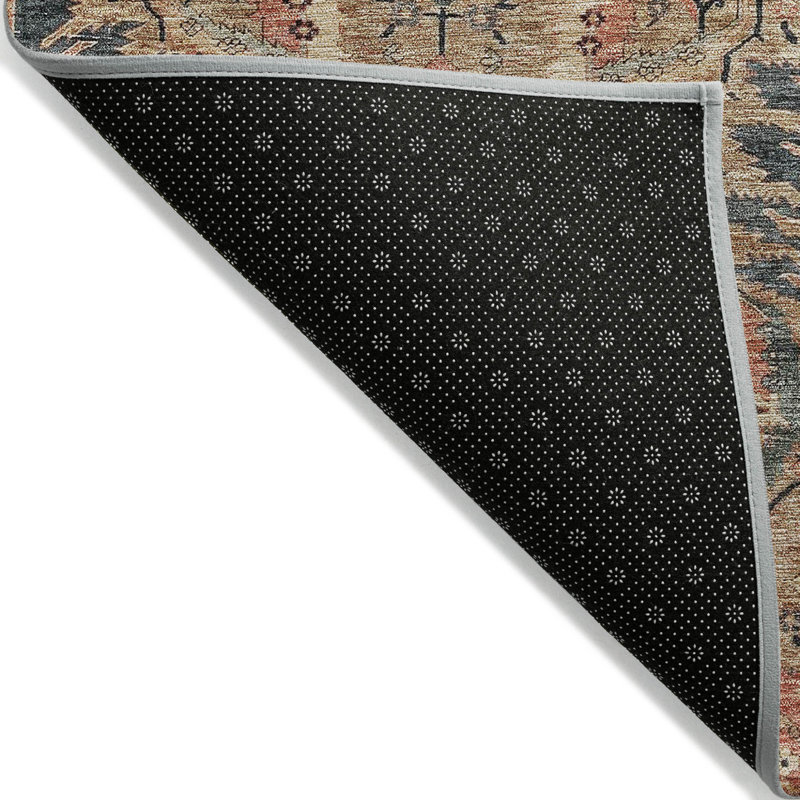Tapis extérieur lavable kaki en terre cuite et noir 8 pi x 10 pi