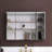36'' W x 26'' H Frameless Medicine Cabinet Mirror with 6 Shelves