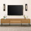 Meuble télé Boho, console média Modern Farmhouse, meuble télé, meuble télé, console télé