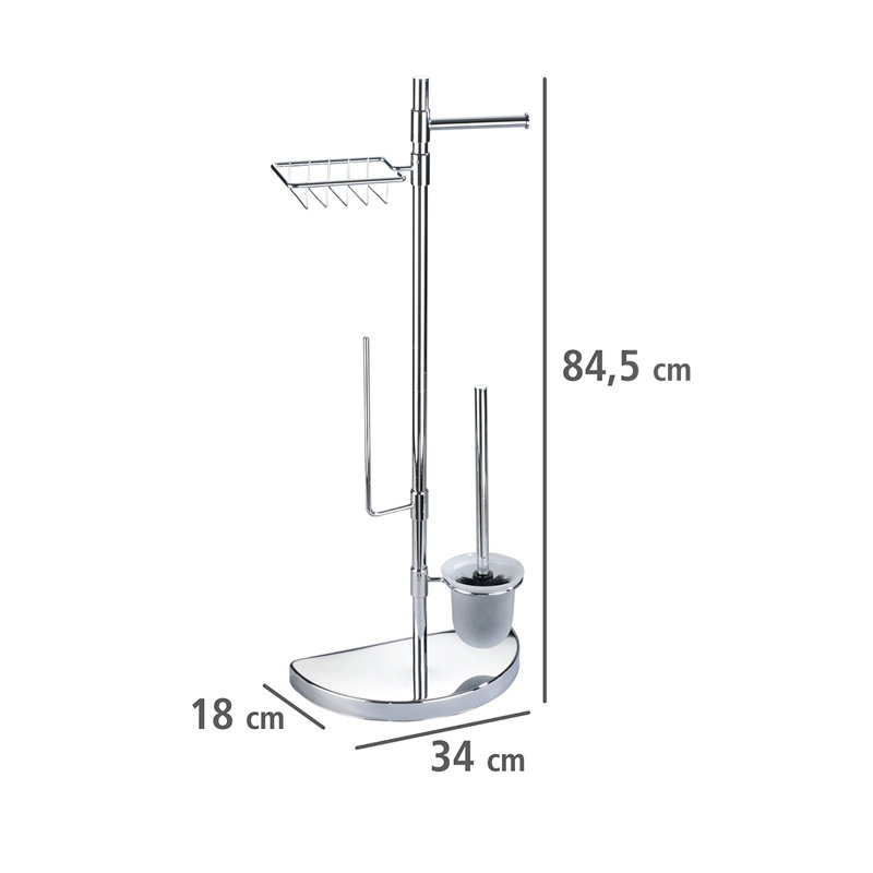 Albertville Freestanding Toilet Roll and Brush Holder