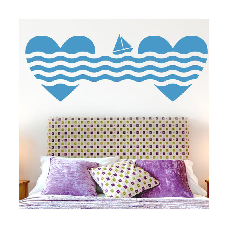 Non-Wall Damaging Wall Decal, Blue, Large