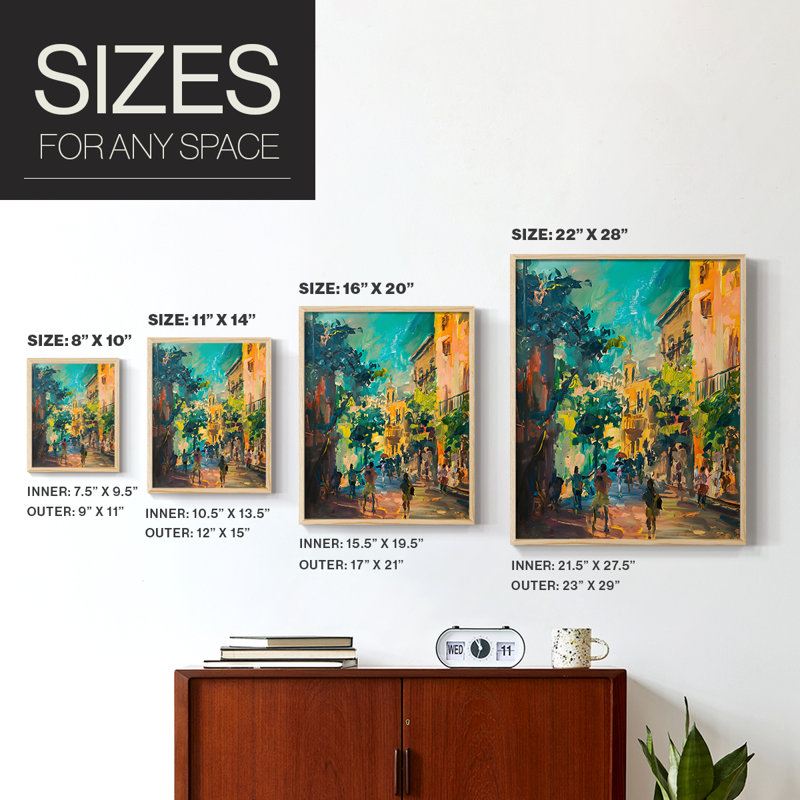 «LANDSCAPES Series CCCCLIV», reproduction encadrée - bois massif, H 30 po x l 24 po, Naturel