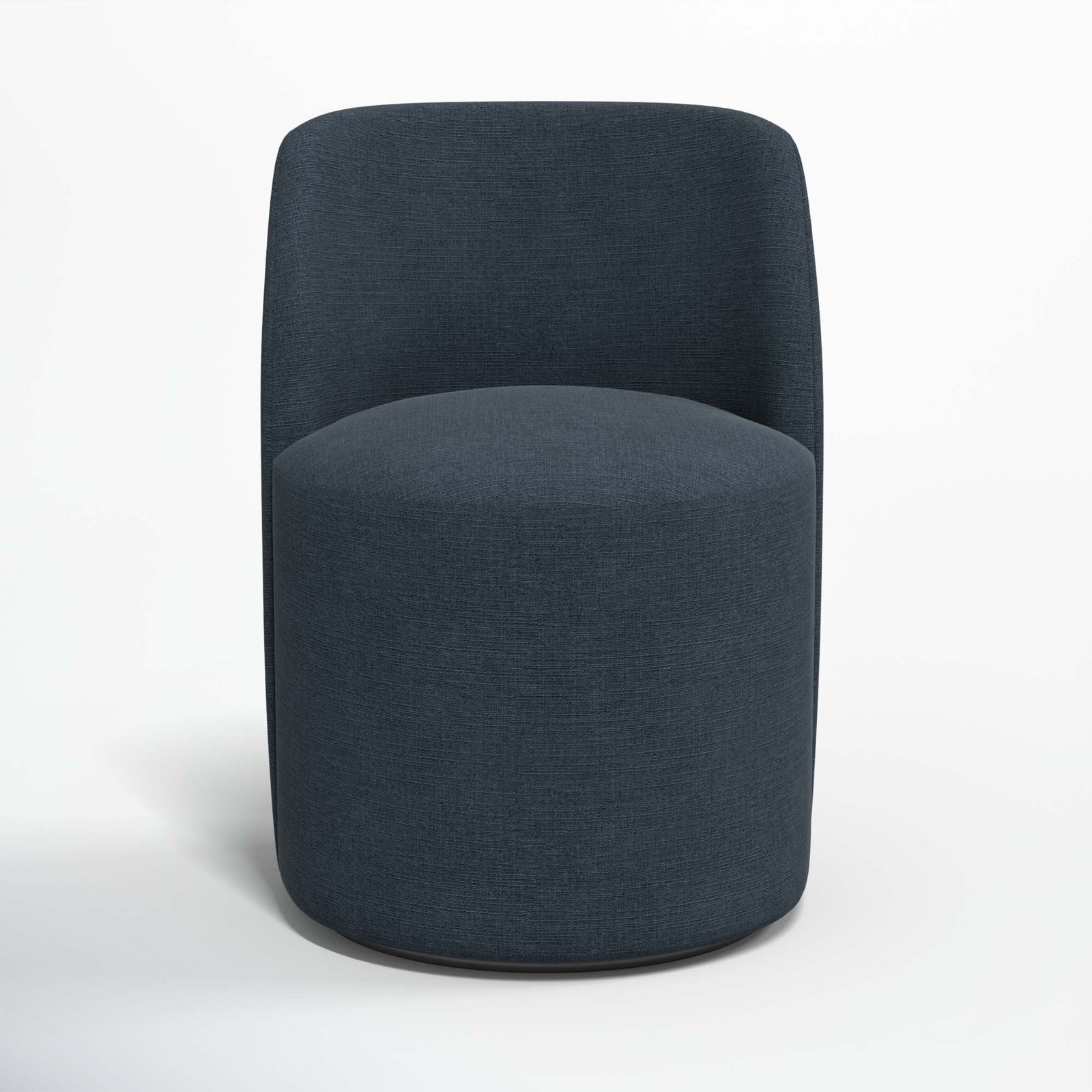 Begonia Swivel Dining Chair, Classic Navy Linen
