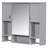 35'' X 28'' Bathroom Storage Cabinet - Mirror Included Construction Grey With Versatile Function Materials