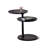 Walnut Wood Round 2 Tier End Side Table With Rotable Function
