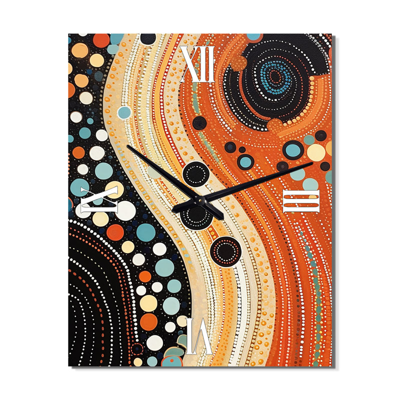 Horloge murale transitionnelle aborigène I, Très grand