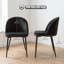 Chaise d'appoint rembourrée en velours noir Doop-842275921