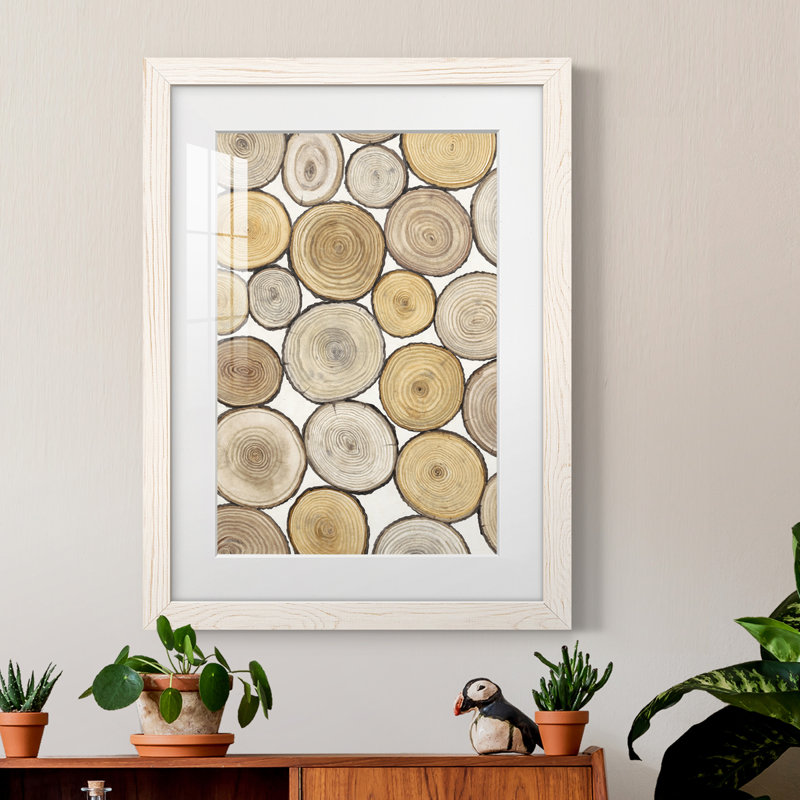 Tree Tree Study I - Peinture encadrée, H 24 po x l 20 po x P 1 po, Cadre blanc