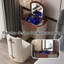 Meuble-lavabo rond moderne minimaliste beige 23,62 po