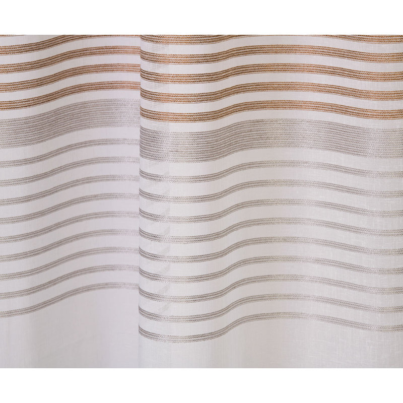 Mannsville Semi Sheer Curtain, Brown