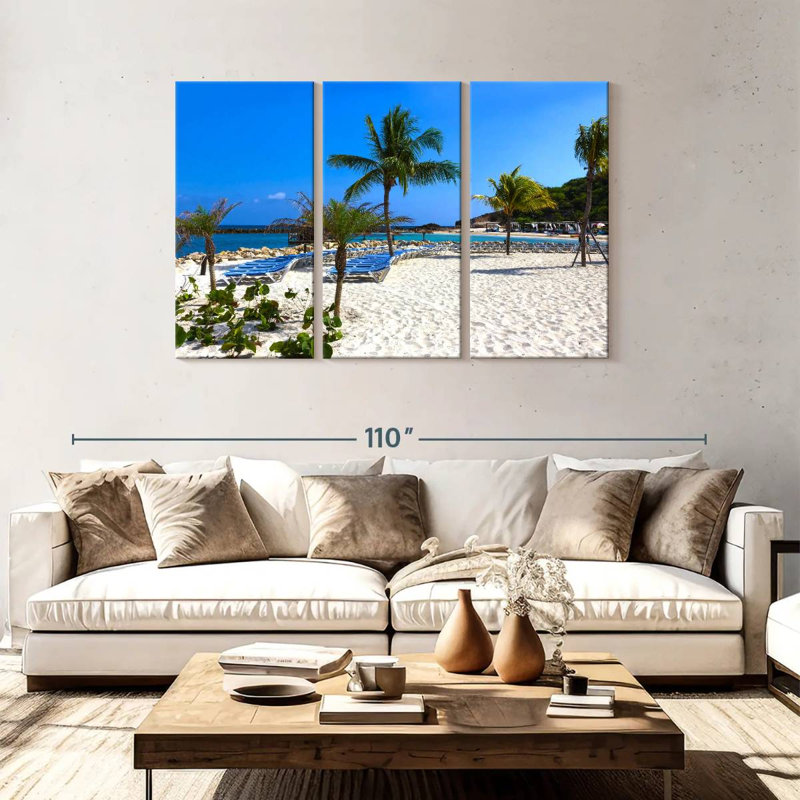 Plage Gillard à Labadee, d'Haïti, H 48 po x l 74 po