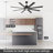 72" Large Ceiling Fan with Dimmable 3CCT LED Light and Remote, 6-Speed Reversible DC Motor