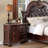 Dark Cherry Finish With Gold Tipping European Design 1Pc Nightstand With Genuine Marble Top Traditional Bedroom Furniture 3-Drawers-49792094