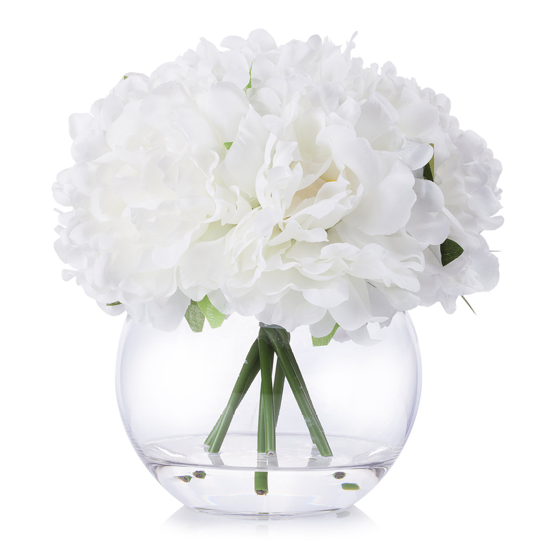 Silk Peony Arrangement in Vase Mercer41