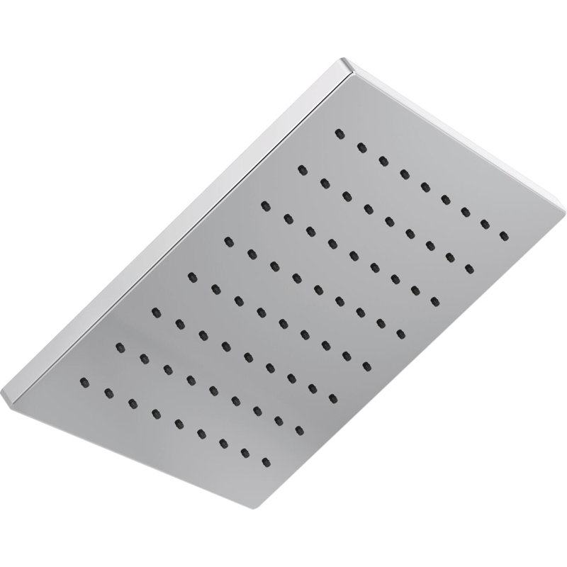 Rain Fixed Shower Head with H2Okinetic Technology, Lumicoat Chrome