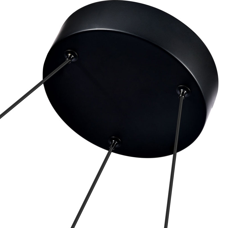 Sorrento 27-in 9-Light Height Adjustable ETL Certified Integrated LED Circular Ring Chandelier