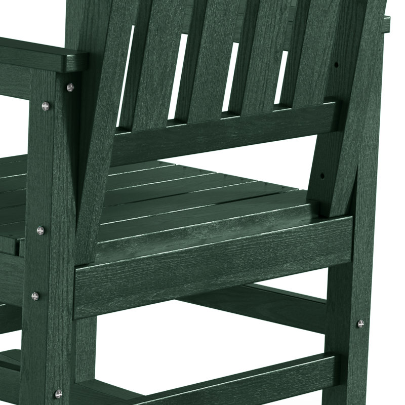 Chaise berçante d'extérieur en PEHD, Dark Green