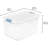 6-Pack Stackable Storage Bin with Lid, Clear Plastic Design, 64 Quart