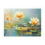 Toile de fleur de lotus peinte à la main-755370173