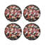 Festoon Flowers Vegan Leather Round Coasters