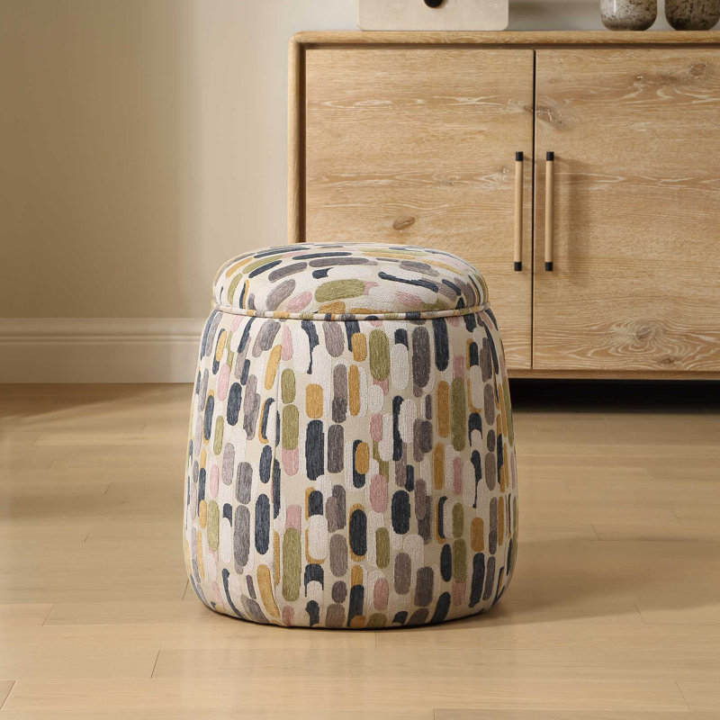 Uttermost Arem Upholstered Multi-Color Ottoman